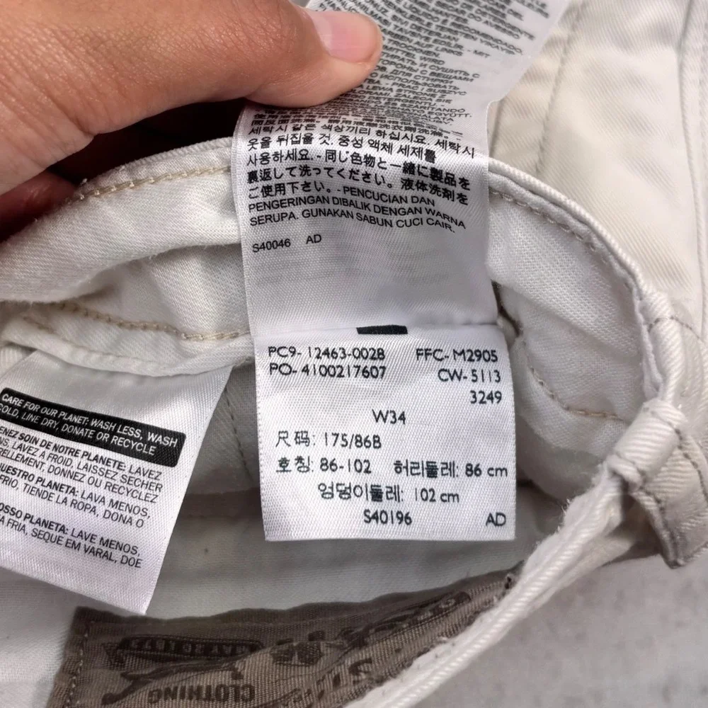 Levi's Men's White Cargo Shorts W34 Utility Y2K Streetwear